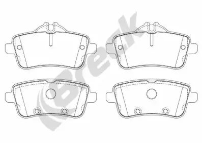 Комплект тормозных колодок, дисковый тормоз BRECK купить
